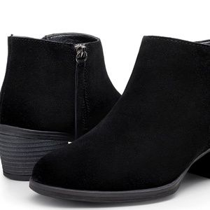 Women's Synthetic leather Suede Ankle Boots Fashion Booties with Inner Zipper